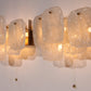 Midcentury Ice Glass Wall Sconces by J.T. Kalmar, Austria (1960s)