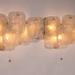 Midcentury Ice Glass Wall Sconces by J.T. Kalmar, Austria (1960s)