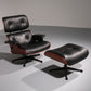 Vitra Eames Lounge Chair & Ottoman in Black leather