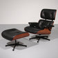 Vitra Eames Lounge Chair & Ottoman in Black leather