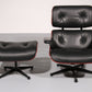 Vitra Eames Lounge Chair & Ottoman in Black leather