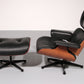 Vitra Eames Lounge Chair & Ottoman in Black leather