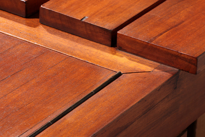 Vintage Wooden Bench with Storage Italiaans 1960