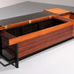 Vintage Wooden Bench with Storage Italiaans 1960