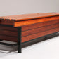 Vintage Wooden Bench with Storage Italiaans 1960