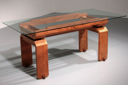 Italian Elegance: The Mid-Century Pine Dining Table 1960