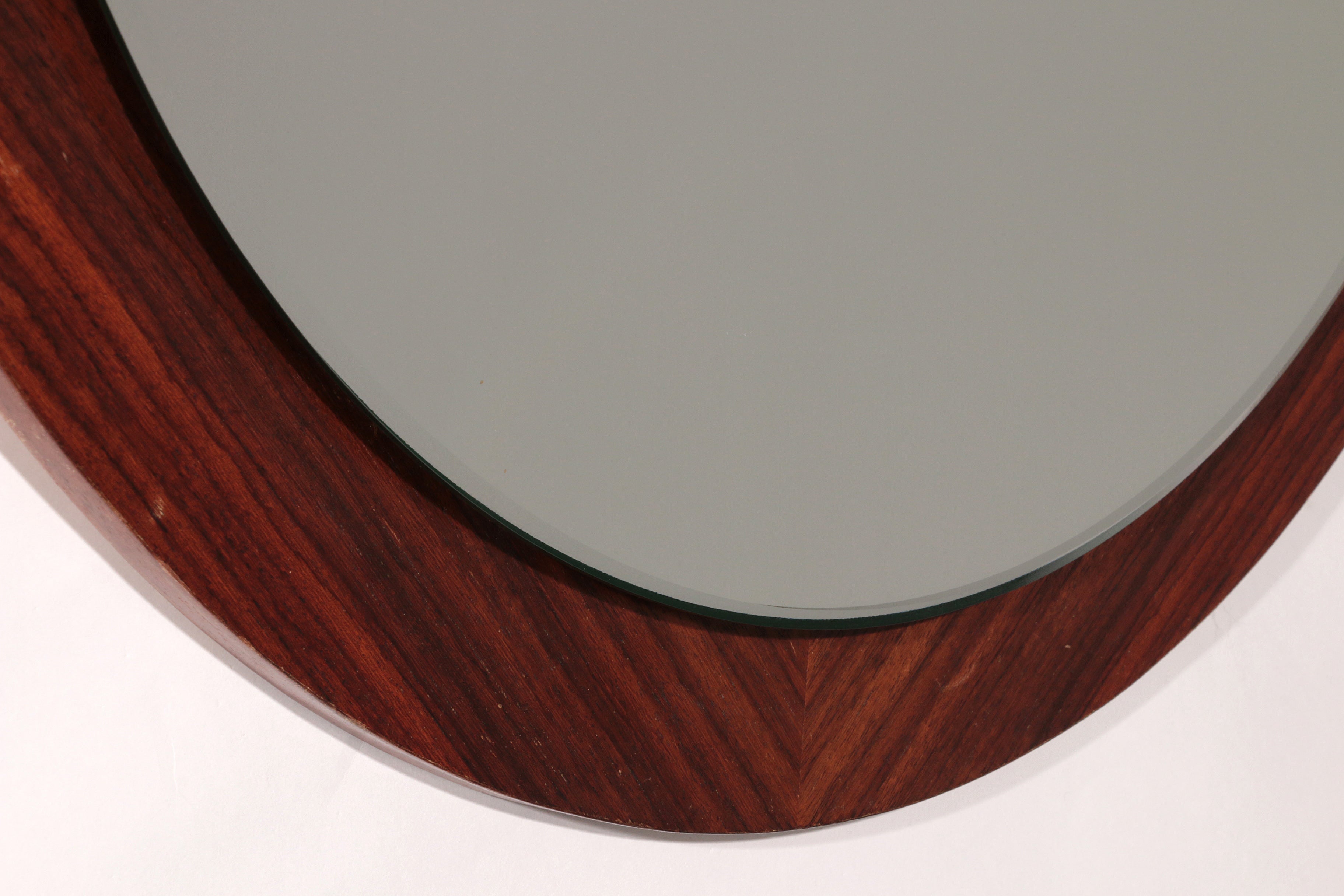 Vintage Danish Rosewood veneer Mirror 1960 Denmark
