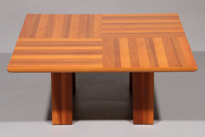  Bellini’s Exquisite Walnut Coffee Table – A Masterpiece of Italian Modernism 1970