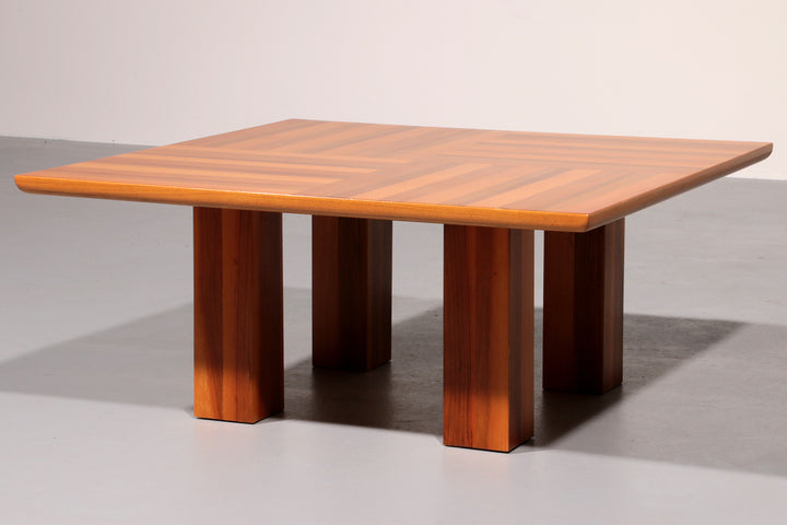  Bellini’s Exquisite Walnut Coffee Table – A Masterpiece of Italian Modernism 1970