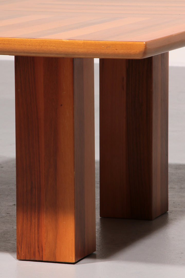  Bellini’s Exquisite Walnut Coffee Table – A Masterpiece of Italian Modernism 1970