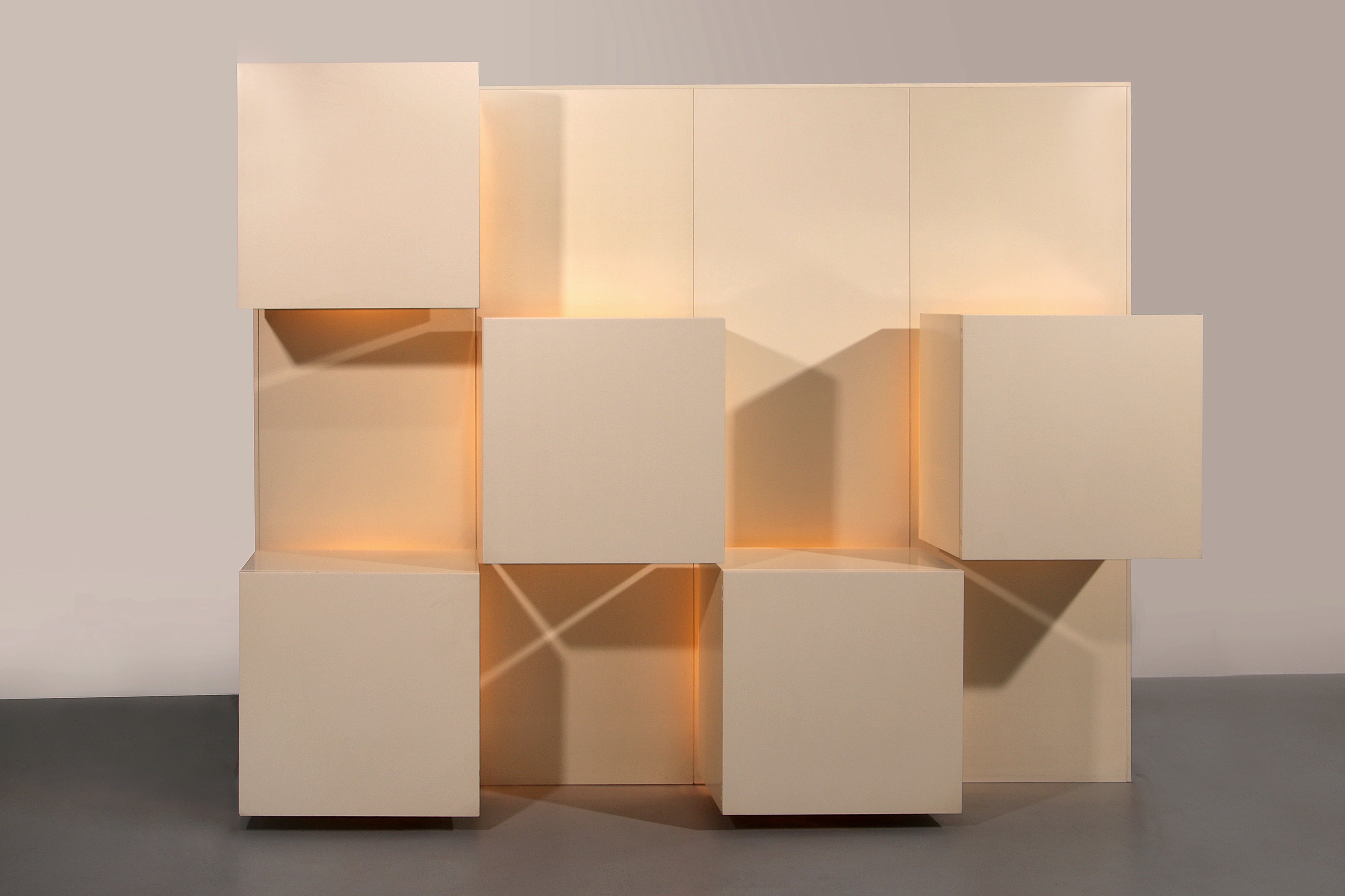 Mid-Century Lighting Wall Unit by Roberto Monsani for Acerbis, 1970s