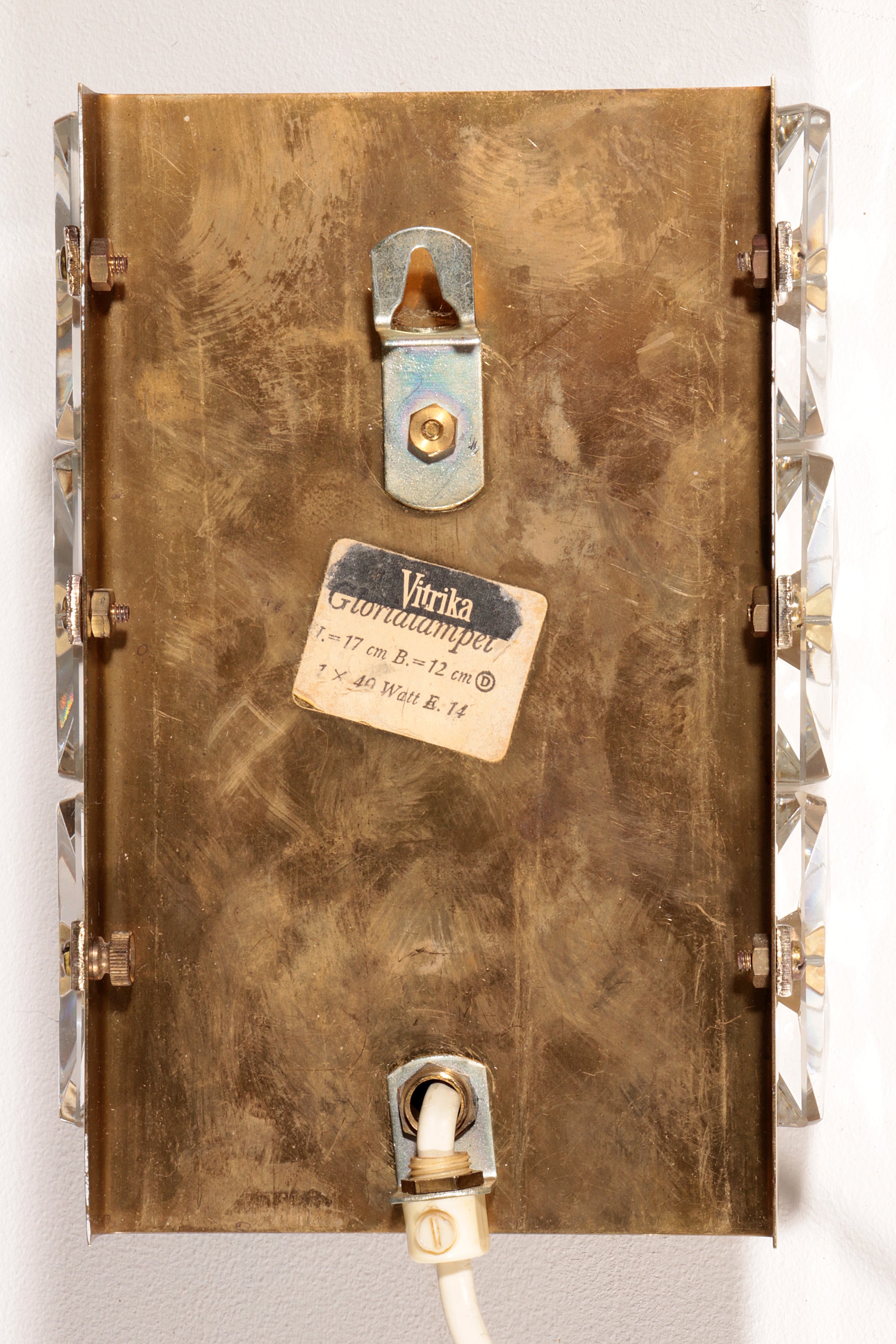 Rare Set of 3 Scandinavie Vitrika Gloria Wall Lamps.