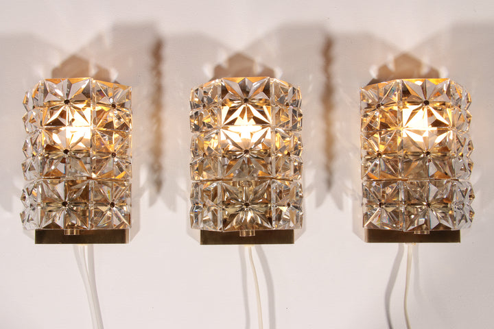 Rare Set of 3 Scandinavie Vitrika Gloria Wall Lamps.