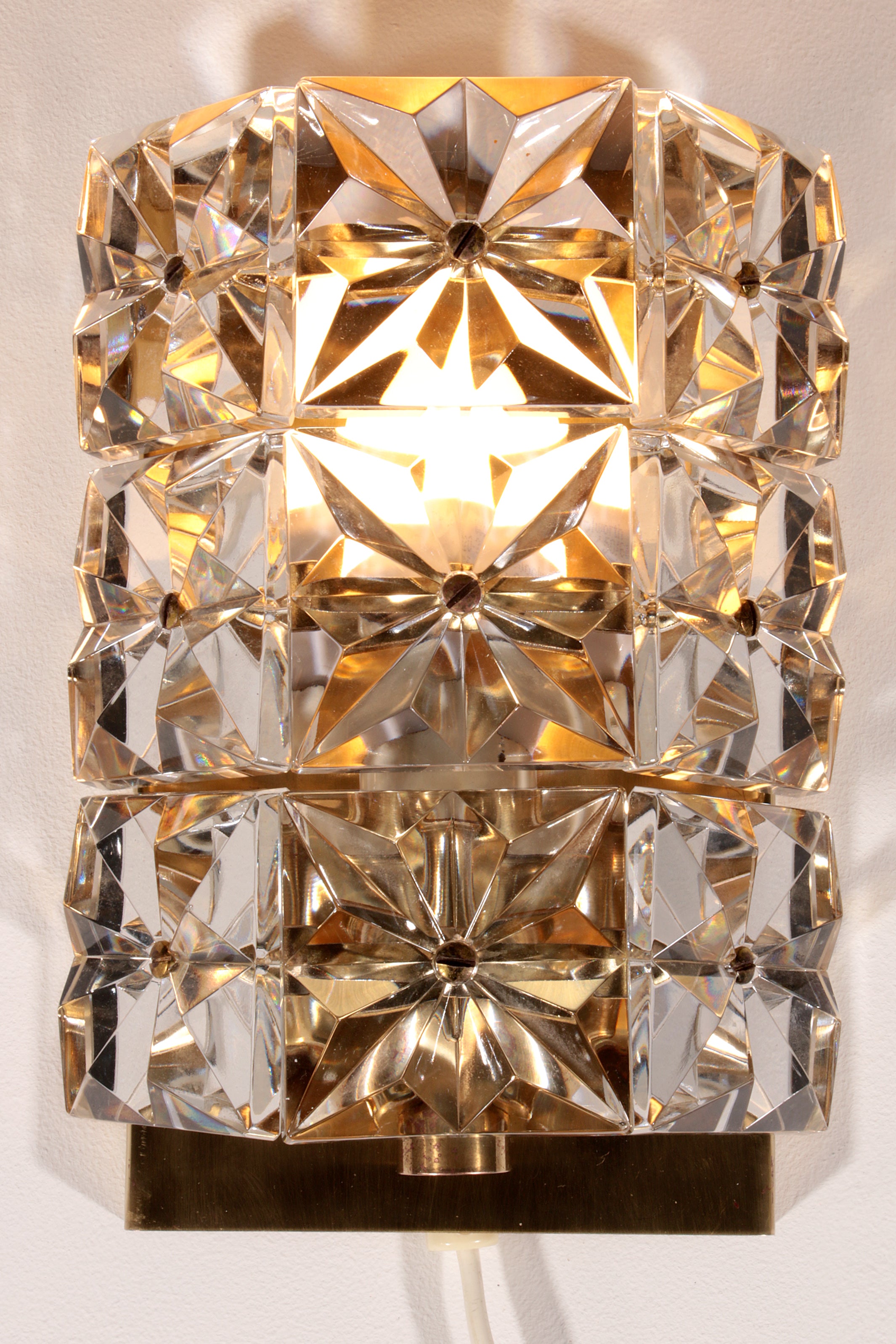 Rare Set of 3 Scandinavie Vitrika Gloria Wall Lamps.