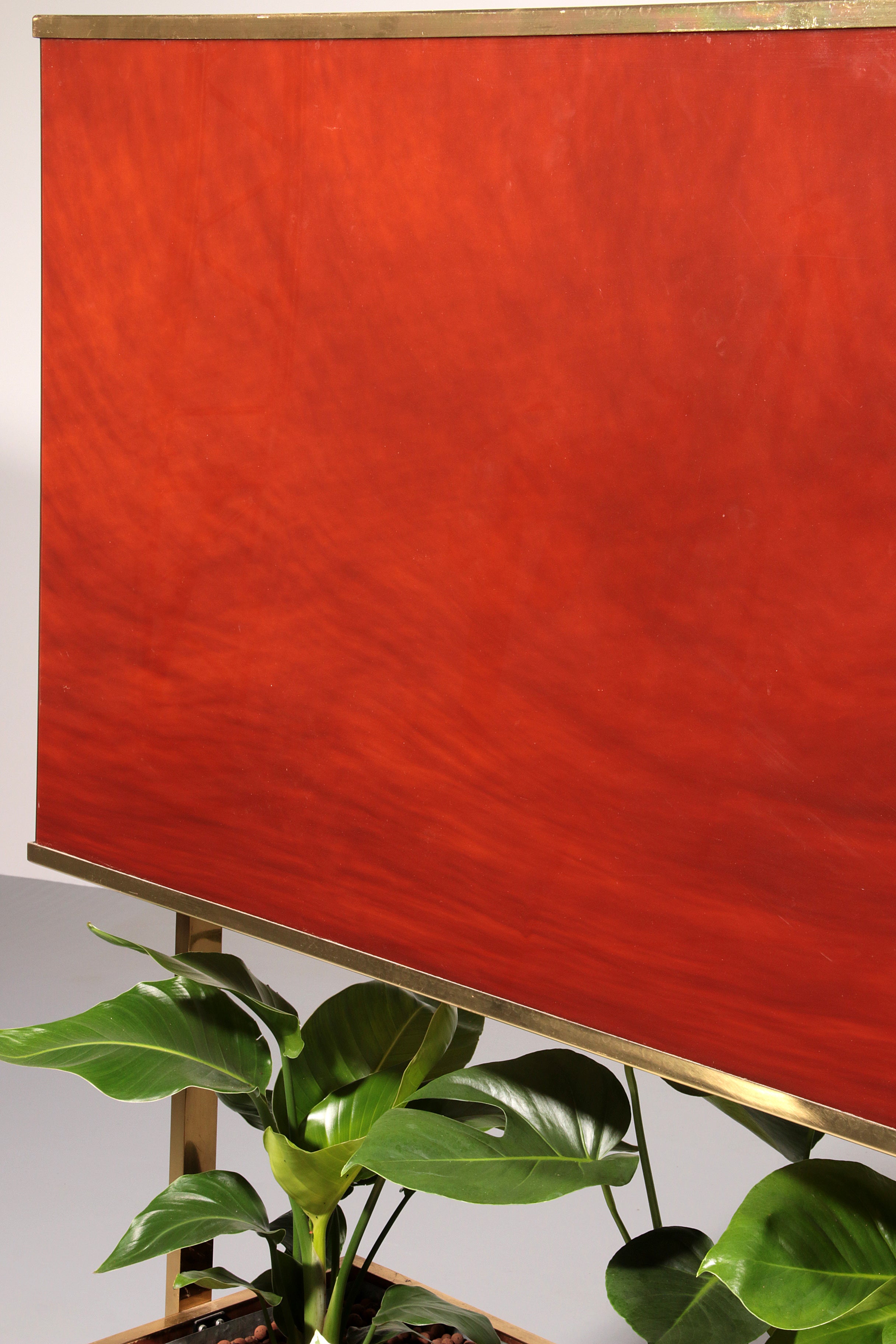 Luxury Lighted Planter on Wheels – Modern Room Divider 1960 Italy