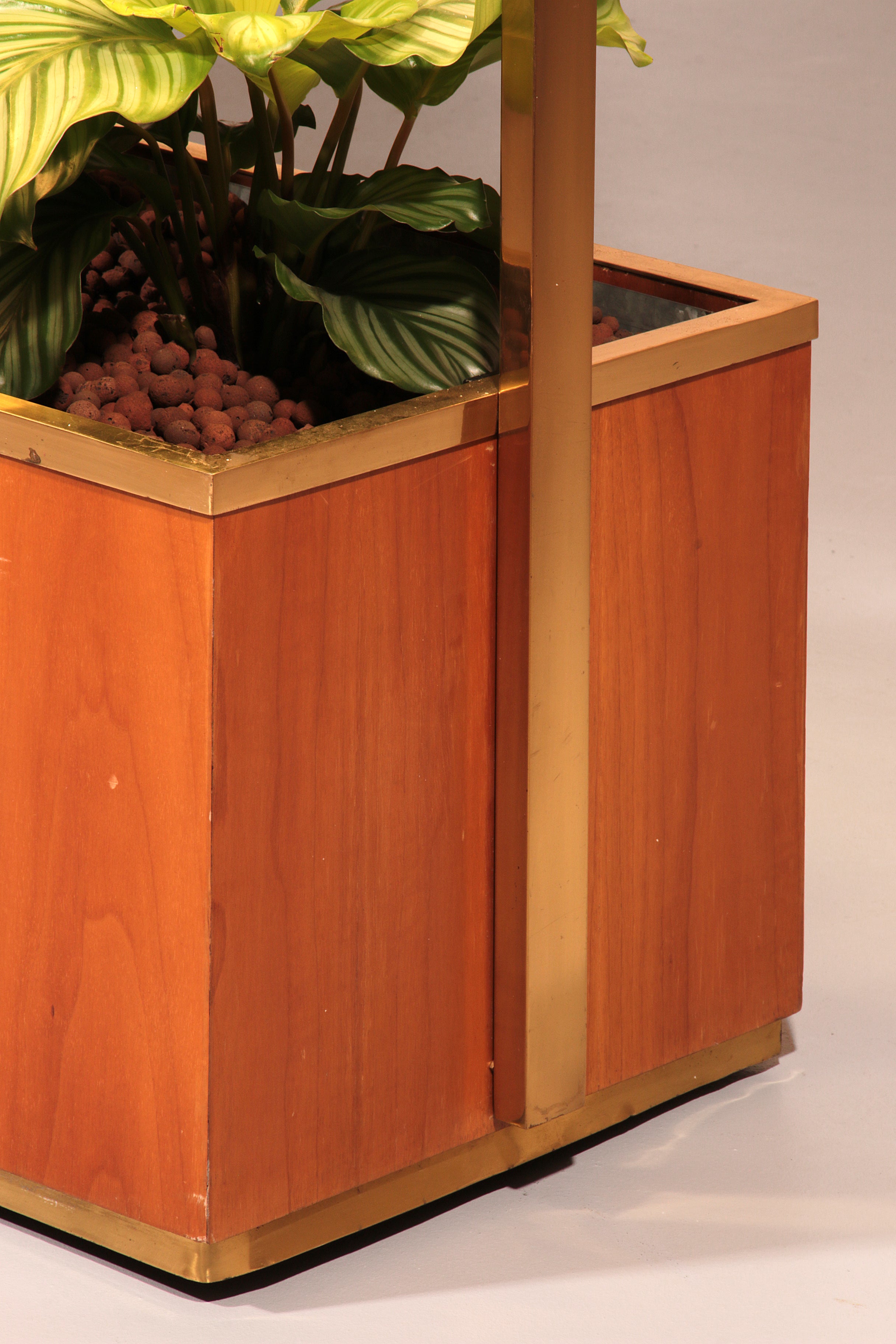 Luxury Lighted Planter on Wheels – Modern Room Divider 1960 Italy