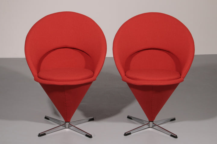 Verner Panton Model Cone K1 Chairs by Plus Linje 60s