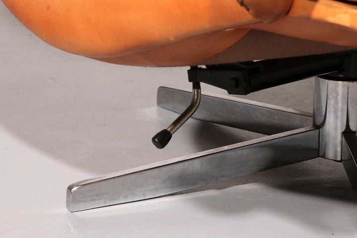 Vintage de Sede S 231 Leather armchair & ottoman, Switzerland 1960s