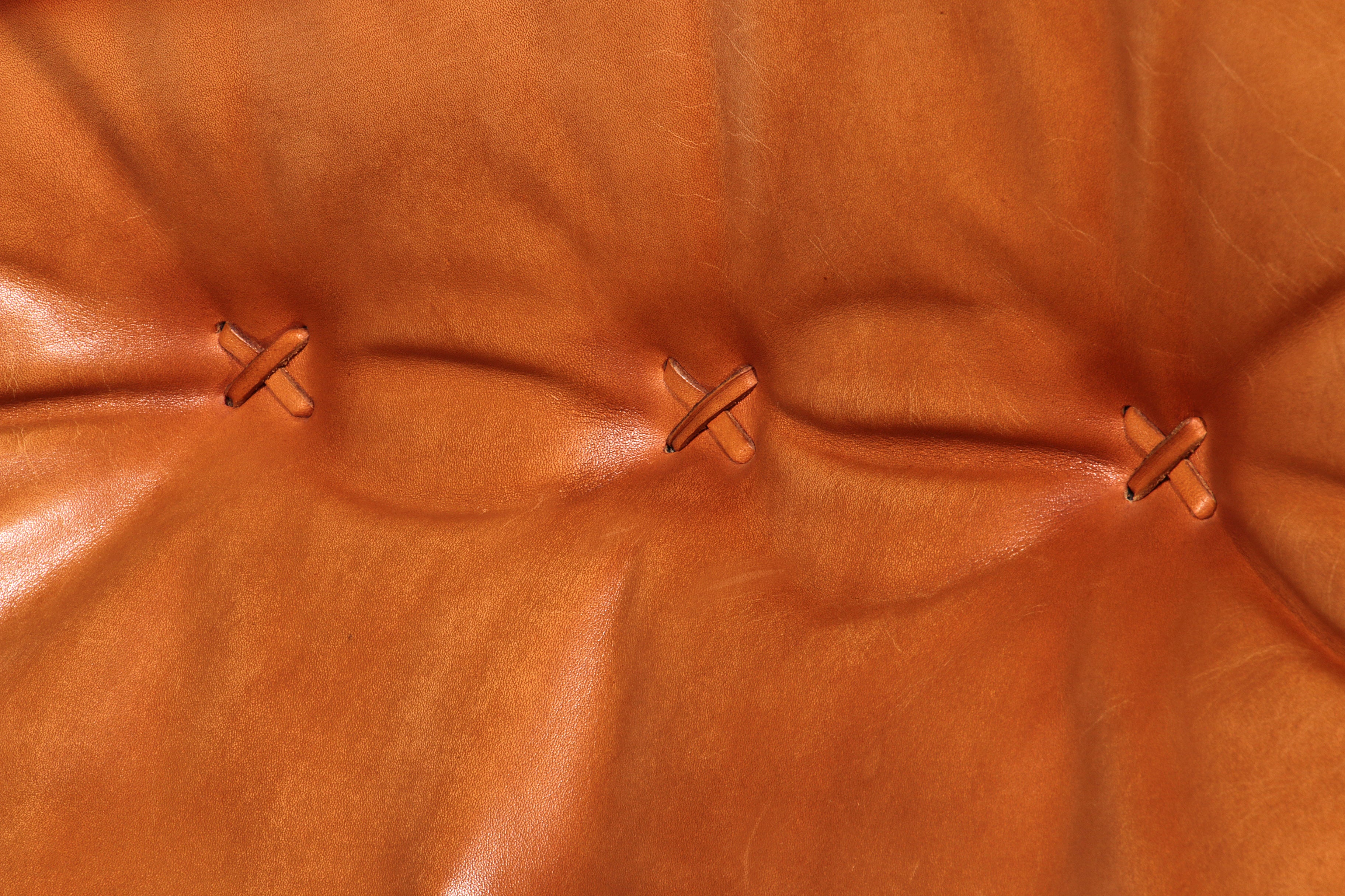 Vintage de Sede S 231 Leather armchair & ottoman, Switzerland 1960s