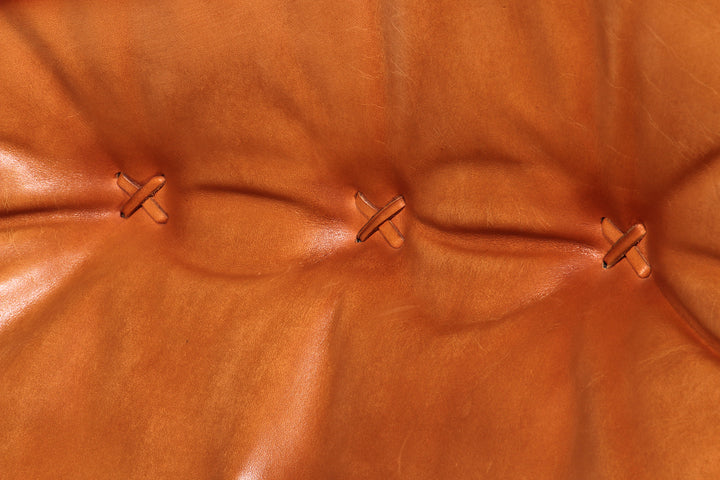 Vintage de Sede S 231 Leather armchair & ottoman, Switzerland 1960s