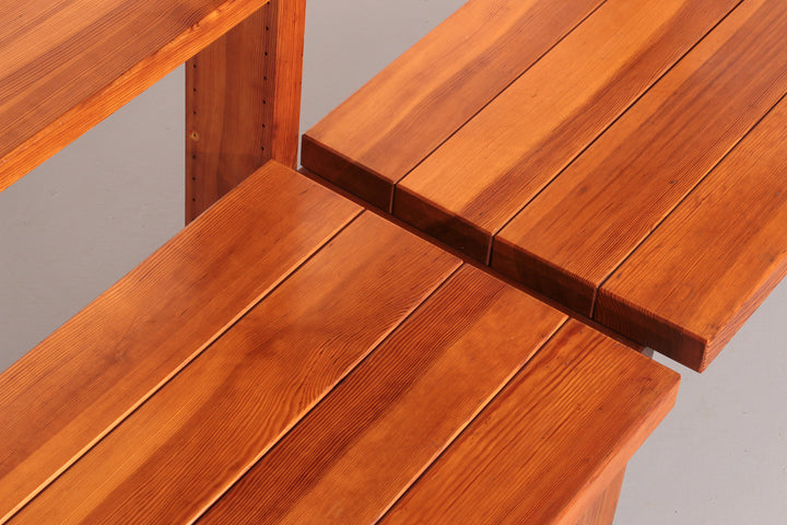 French Brutalist Modular Wall System – Industrial Elegance, ca. 1950