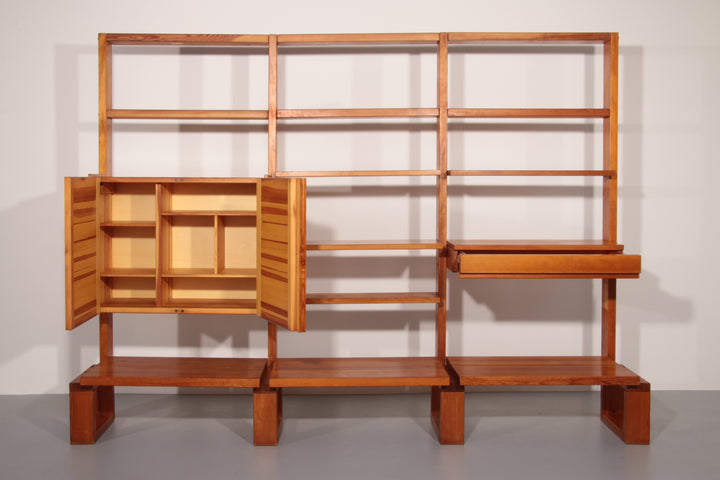 French Brutalist Modular Wall System – Industrial Elegance, ca. 1950