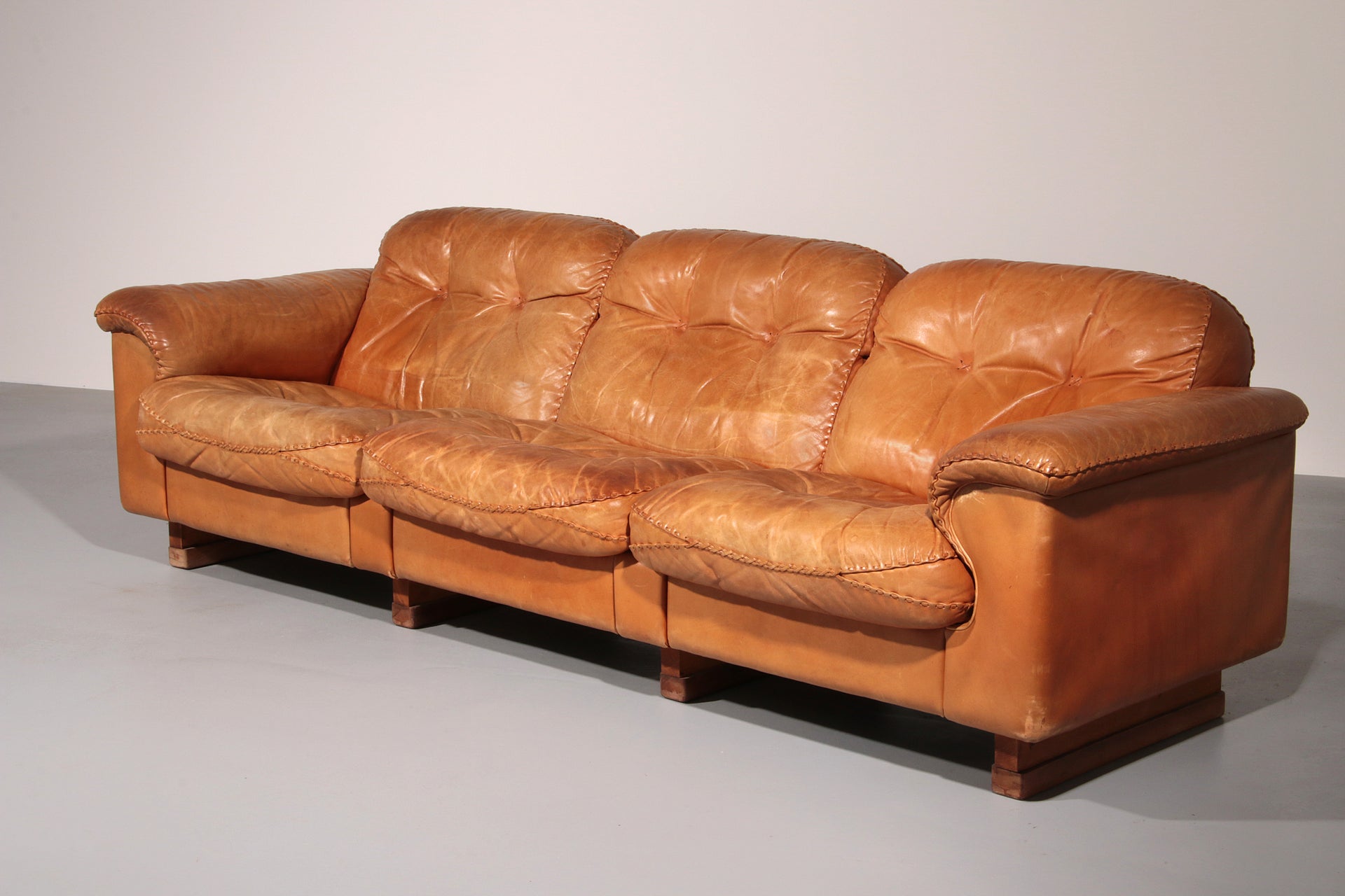 De Sede DS101 three seater in cognac leather