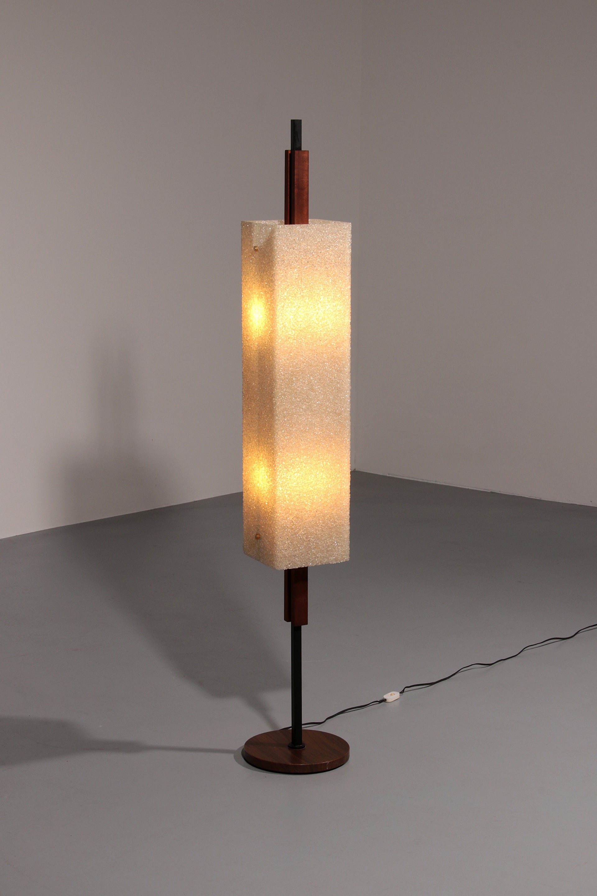 1960s Maison Arlus Floor Lamp Totem in Granite Resin