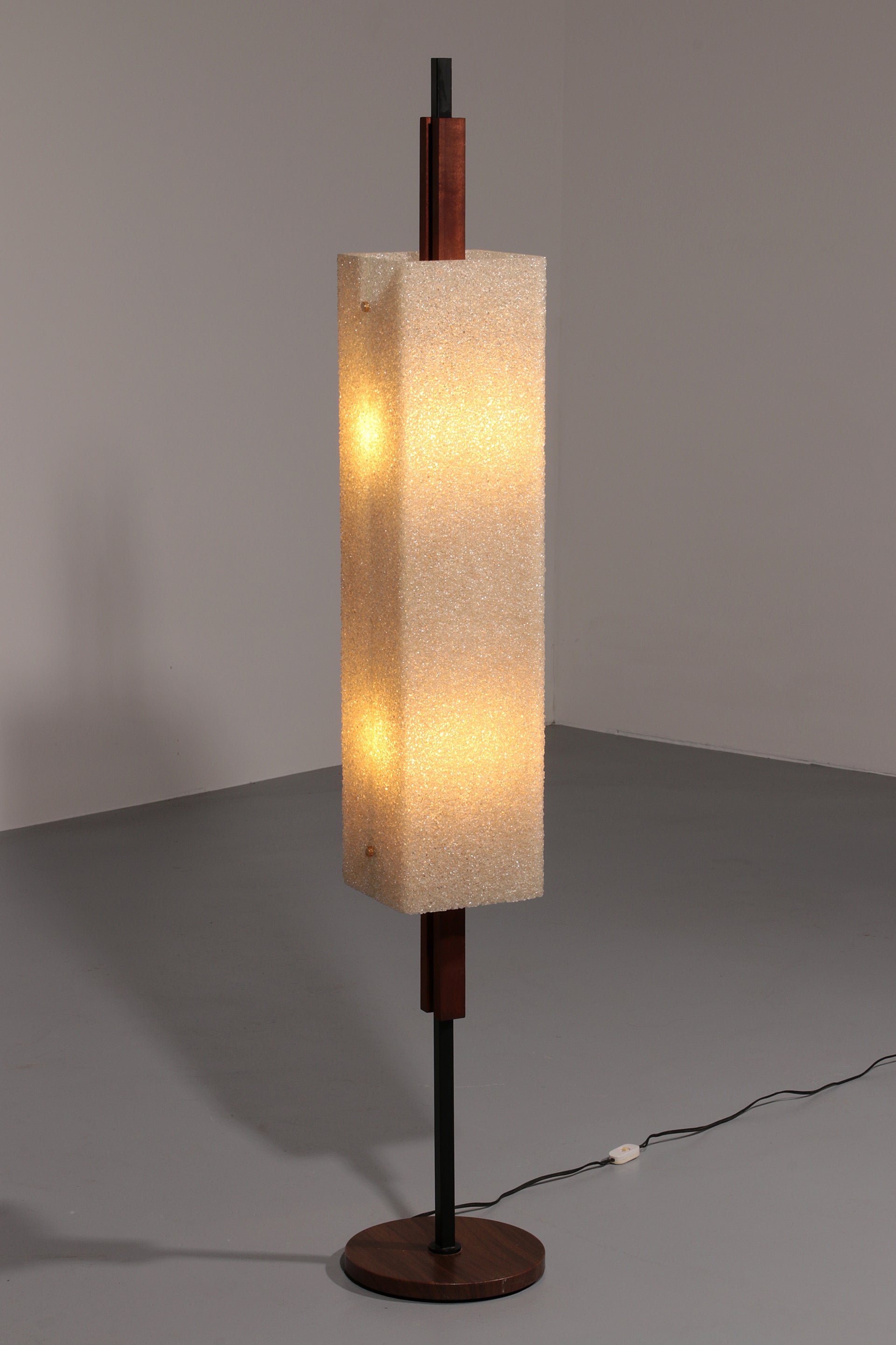 1960s Maison Arlus Floor Lamp Totem in Granite Resin