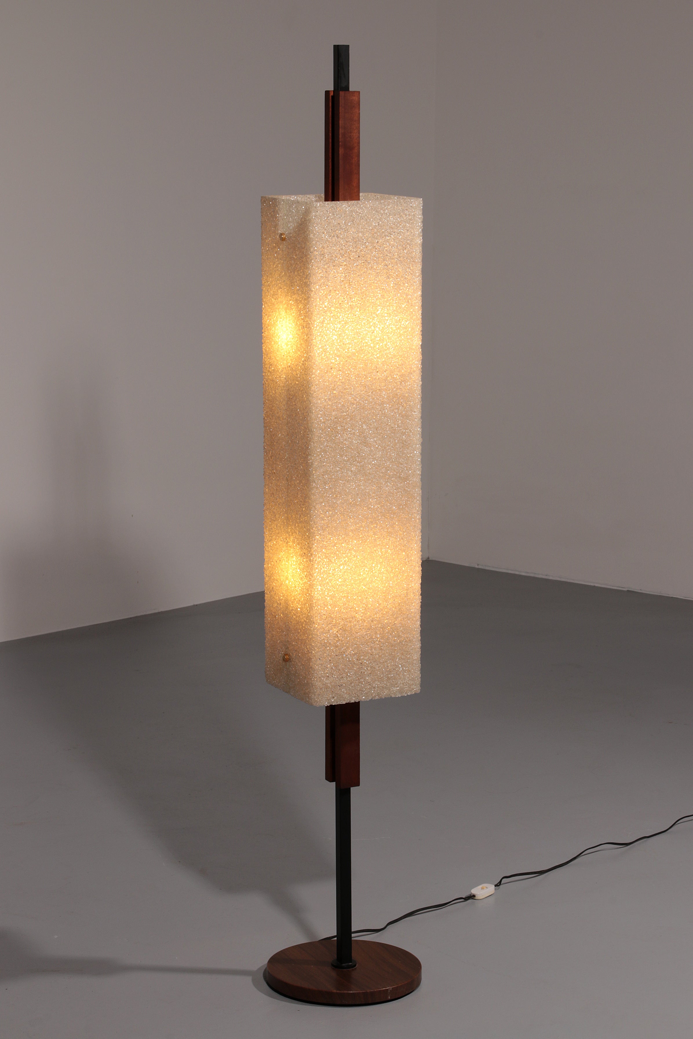 1960s Maison Arlus Floor Lamp Totem in Granite Resin
