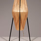 Charming 1960s French Tripod Table Lamp with Woven Sisal