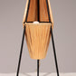 Charming 1960s French Tripod Table Lamp with Woven Sisal