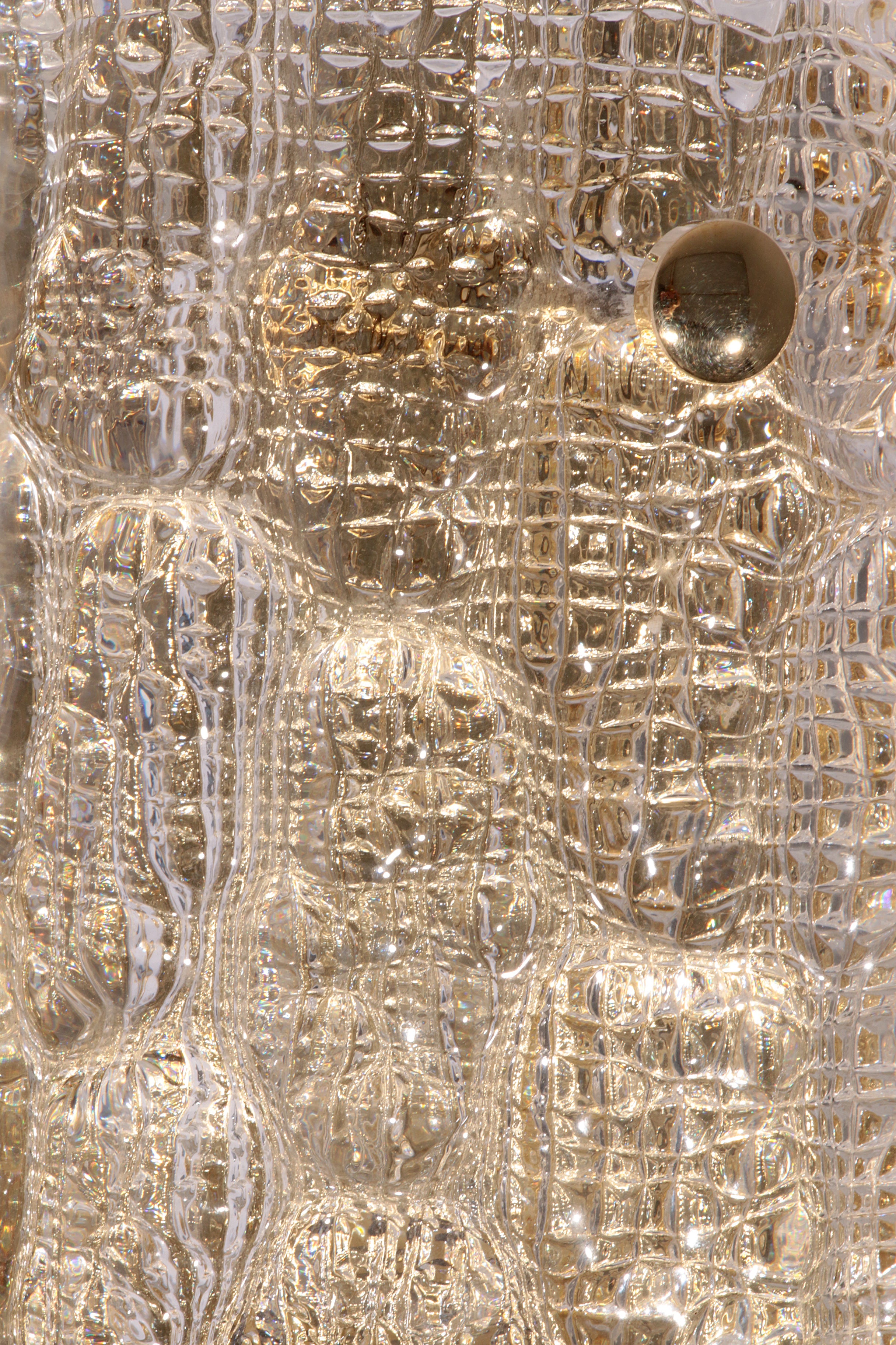 Wall Lamps by Carl Fagerlund, Orrefors (swedish) glass By Lyfa Denmark model Gefion