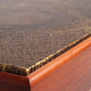 Brutalist Coffee Table with Copper Top and Wooden Base 1970