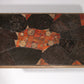 Elegant Mosaic Stone Coffee Table in the Style of Paul Kingma – Brass & Natural Stone Details