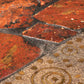 Elegant Mosaic Stone Coffee Table in the Style of Paul Kingma – Brass & Natural Stone Details