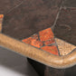 Elegant Mosaic Stone Coffee Table in the Style of Paul Kingma – Brass & Natural Stone Details