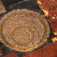 Elegant Mosaic Stone Coffee Table in the Style of Paul Kingma – Brass & Natural Stone Details