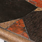 Elegant Mosaic Stone Coffee Table in the Style of Paul Kingma – Brass & Natural Stone Details