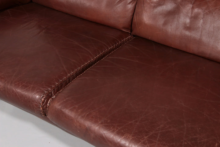 Leather & Chrome Sofa by Arne Norell Vintage 1960’s