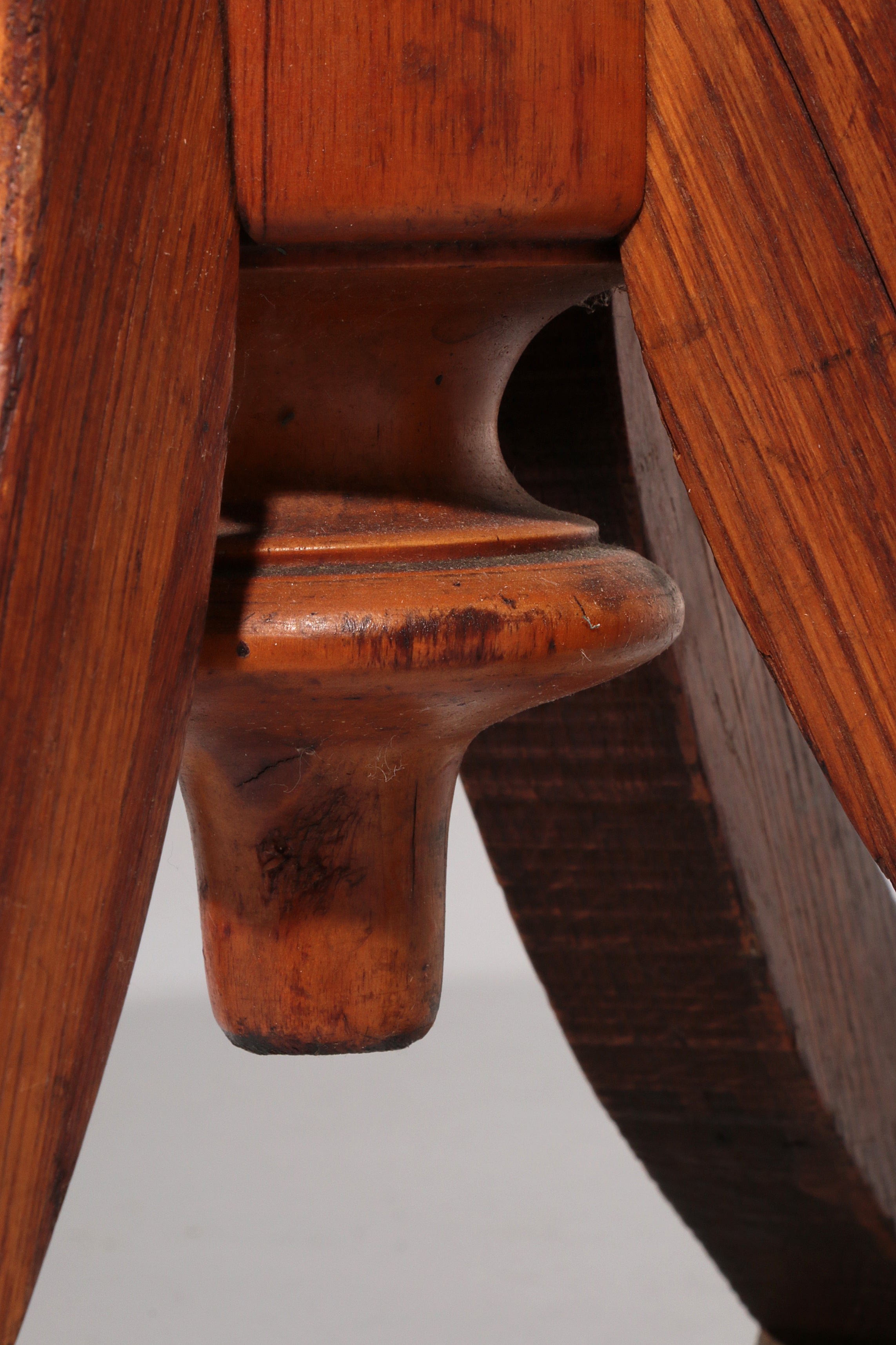 Vintage Scandinavian Piano Stool from 1940 in Solid Beech Wood