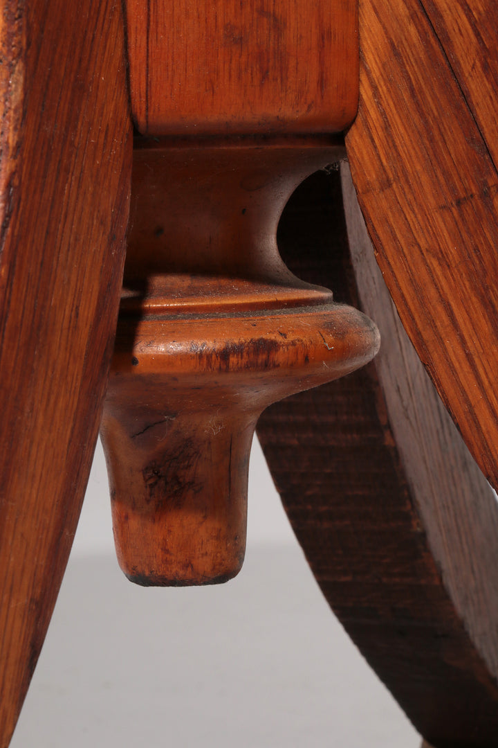Vintage Scandinavian Piano Stool from 1940 in Solid Beech Wood