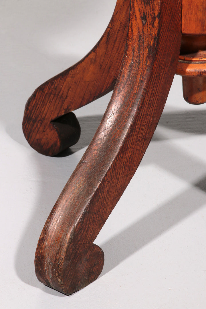 Vintage Scandinavian Piano Stool from 1940 in Solid Beech Wood