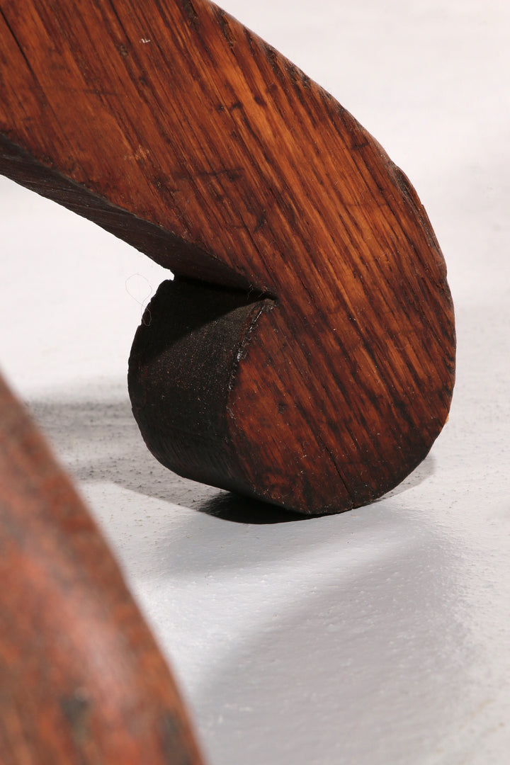 Vintage Scandinavian Piano Stool from 1940 in Solid Beech Wood