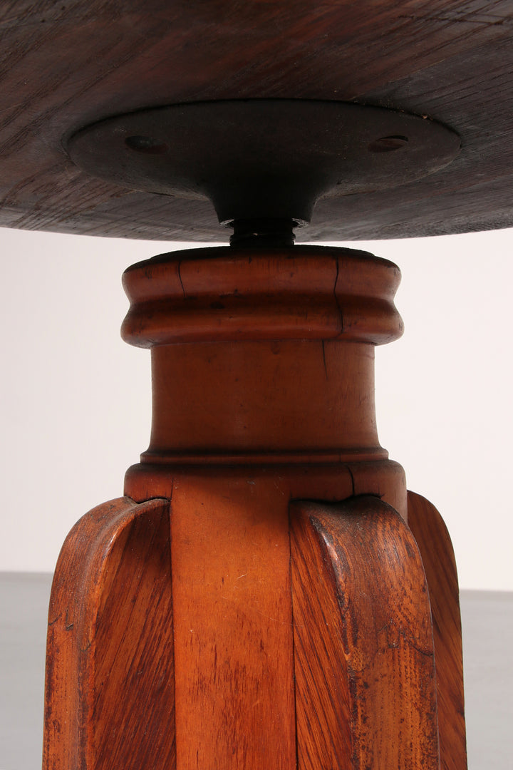 Vintage Scandinavian Piano Stool from 1940 in Solid Beech Wood