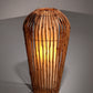 Midcentury Floor Lamp Rattan, Bamboo and Fabric Franco Albini, Italy 1960s
