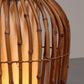 Midcentury Floor Lamp Rattan, Bamboo and Fabric Franco Albini, Italy 1960s