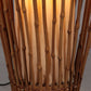 Midcentury Floor Lamp Rattan, Bamboo and Fabric Franco Albini, Italy 1960s