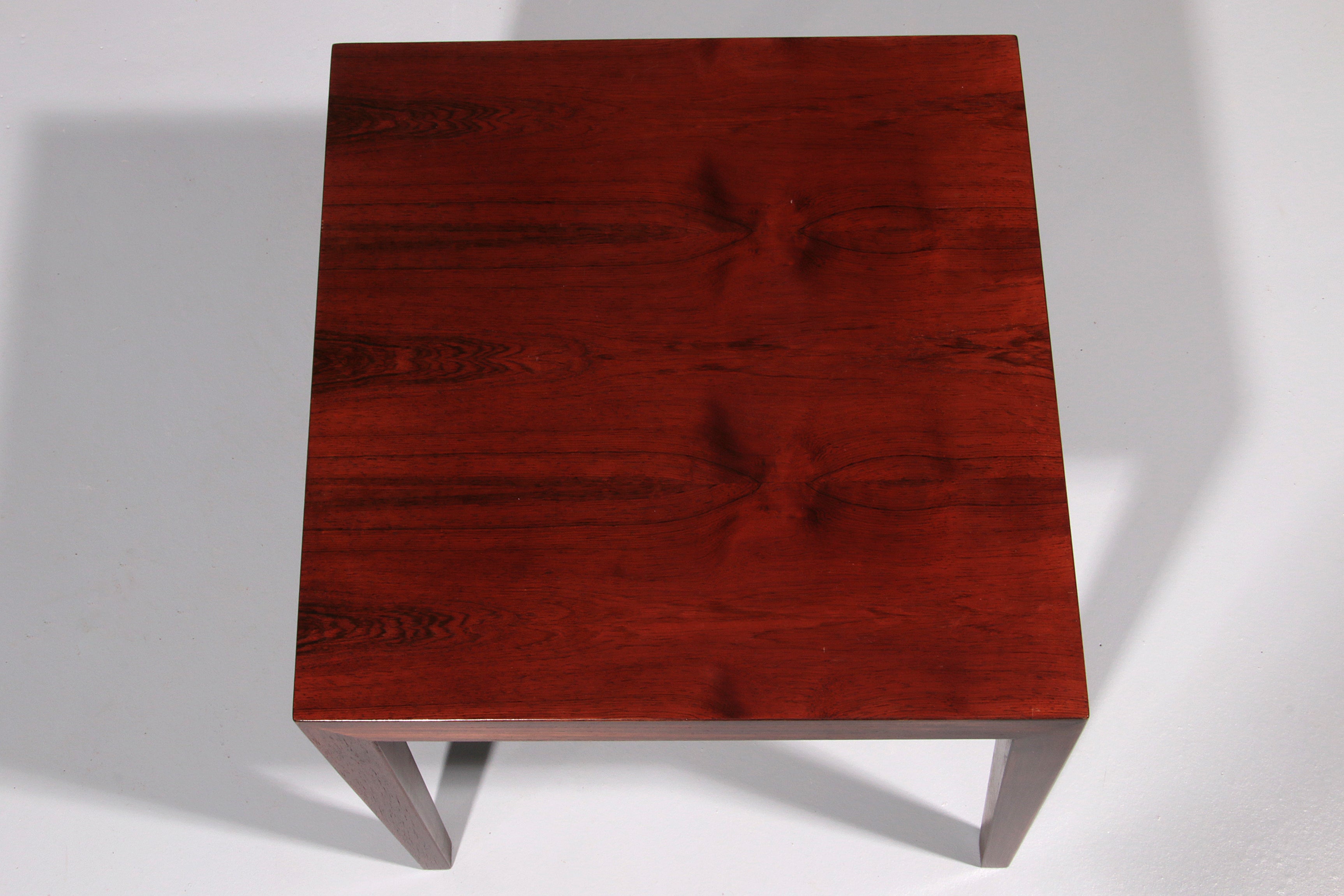 Side Table in Darkwood by Severin Hansen for Haslev Møbelsnedkeri, 1950s