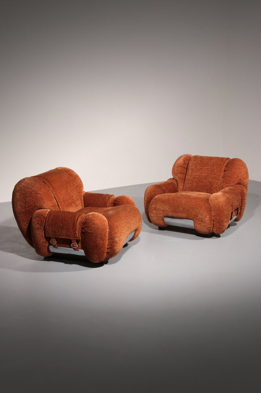 Lounge Chairs designed in the style from Adriano Piazzesi italy